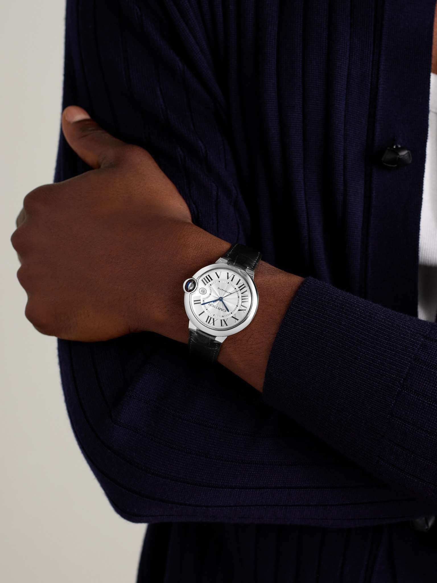 Ballon Bleu de Cartier Automatic 40mm Stainless Steel and Alligator Watch, Ref. No. WSBB0039 - 2