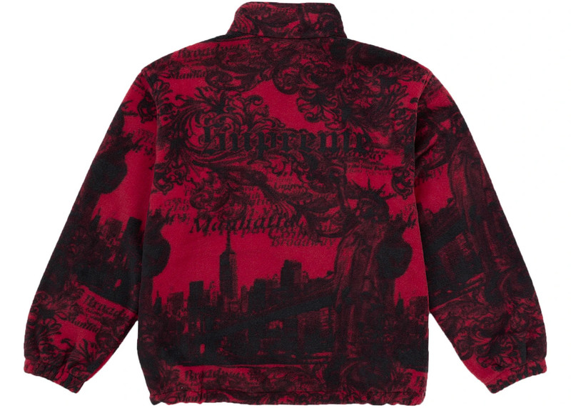 Supreme Supreme New York Fleece Jacket Red outlook