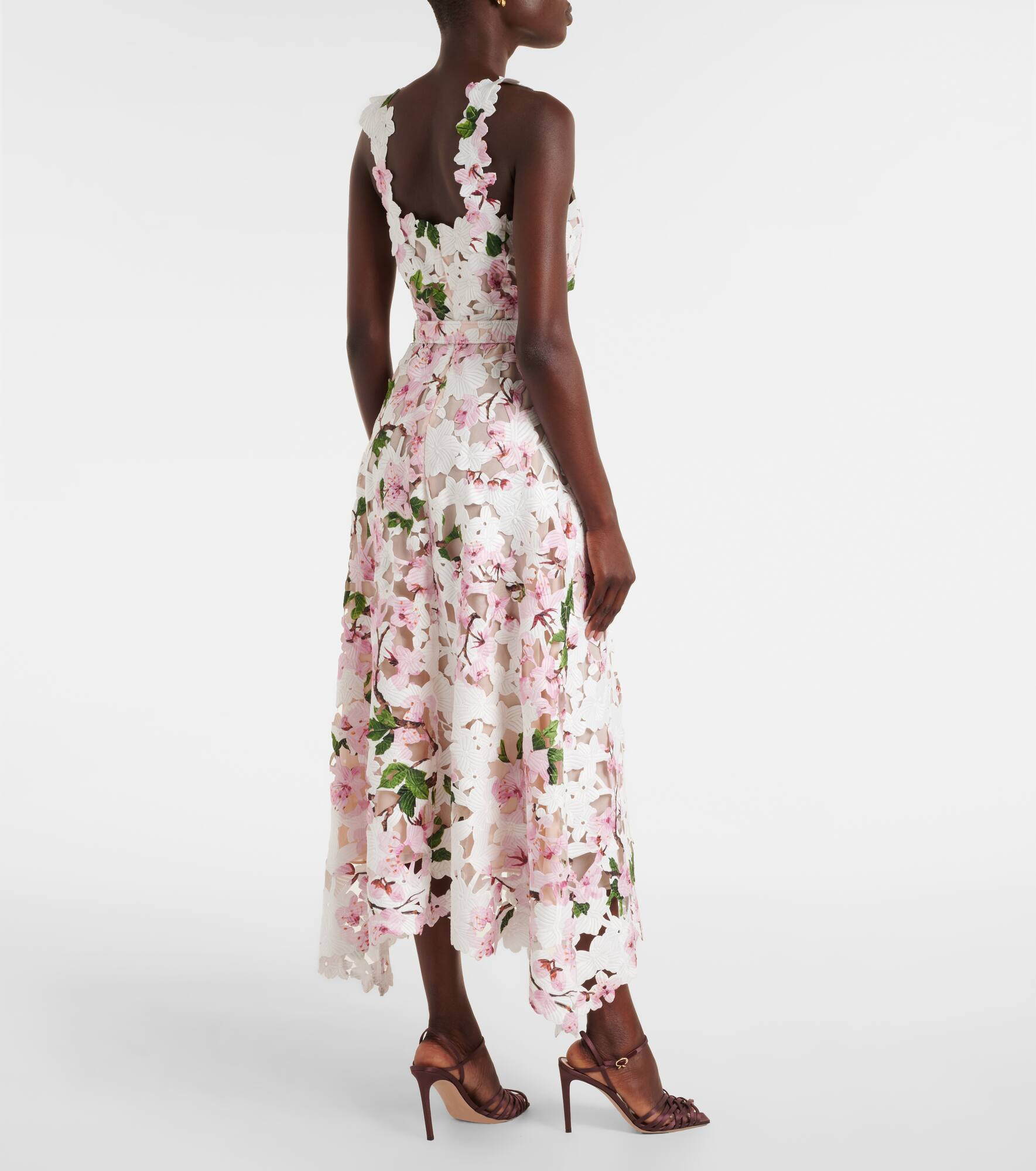 Floral lace cocktail dress - 3