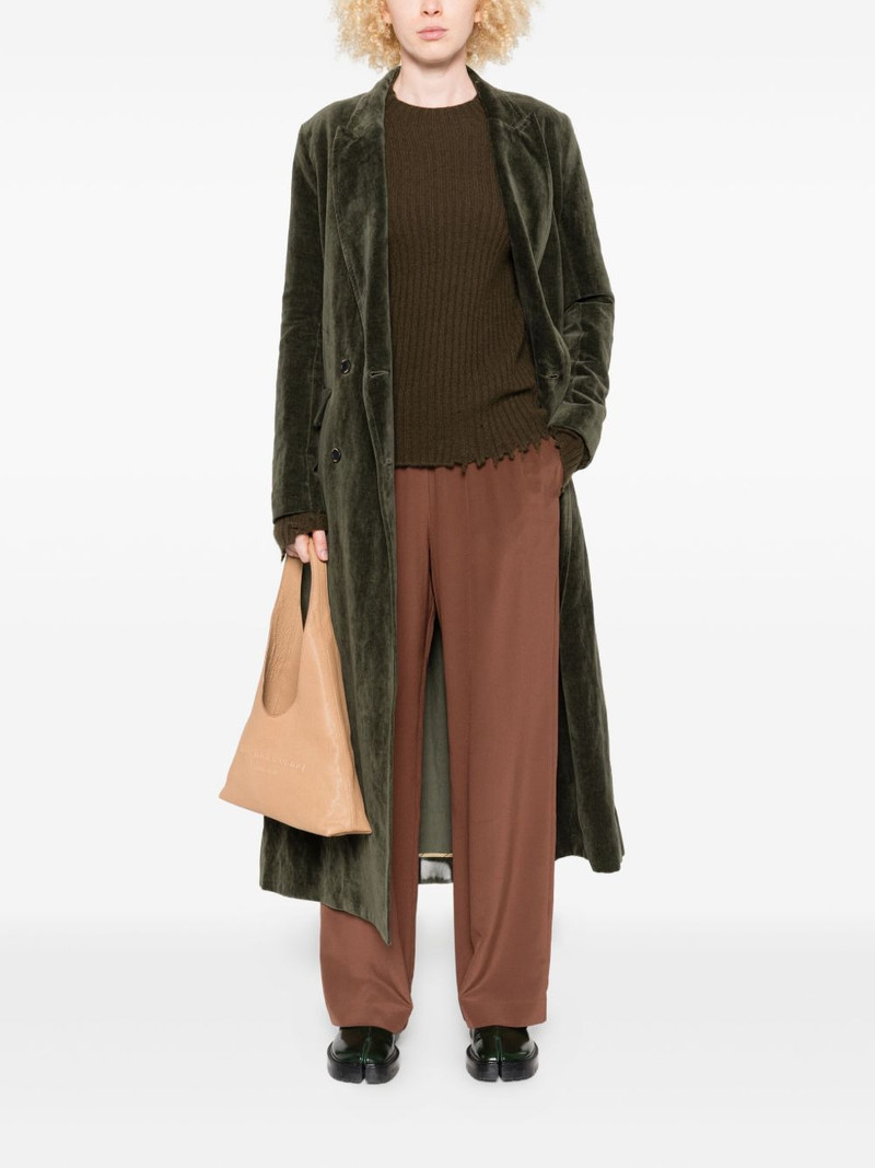 UMA WANG ribbed frayed-edge jumper outlook