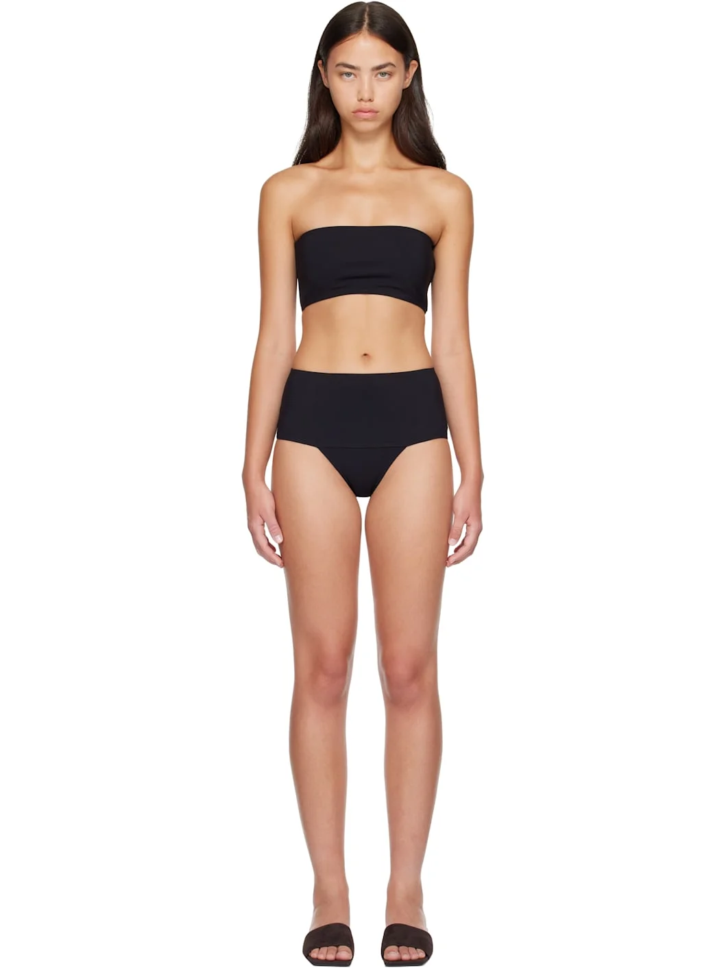 Black Bandeau Bikini - 1