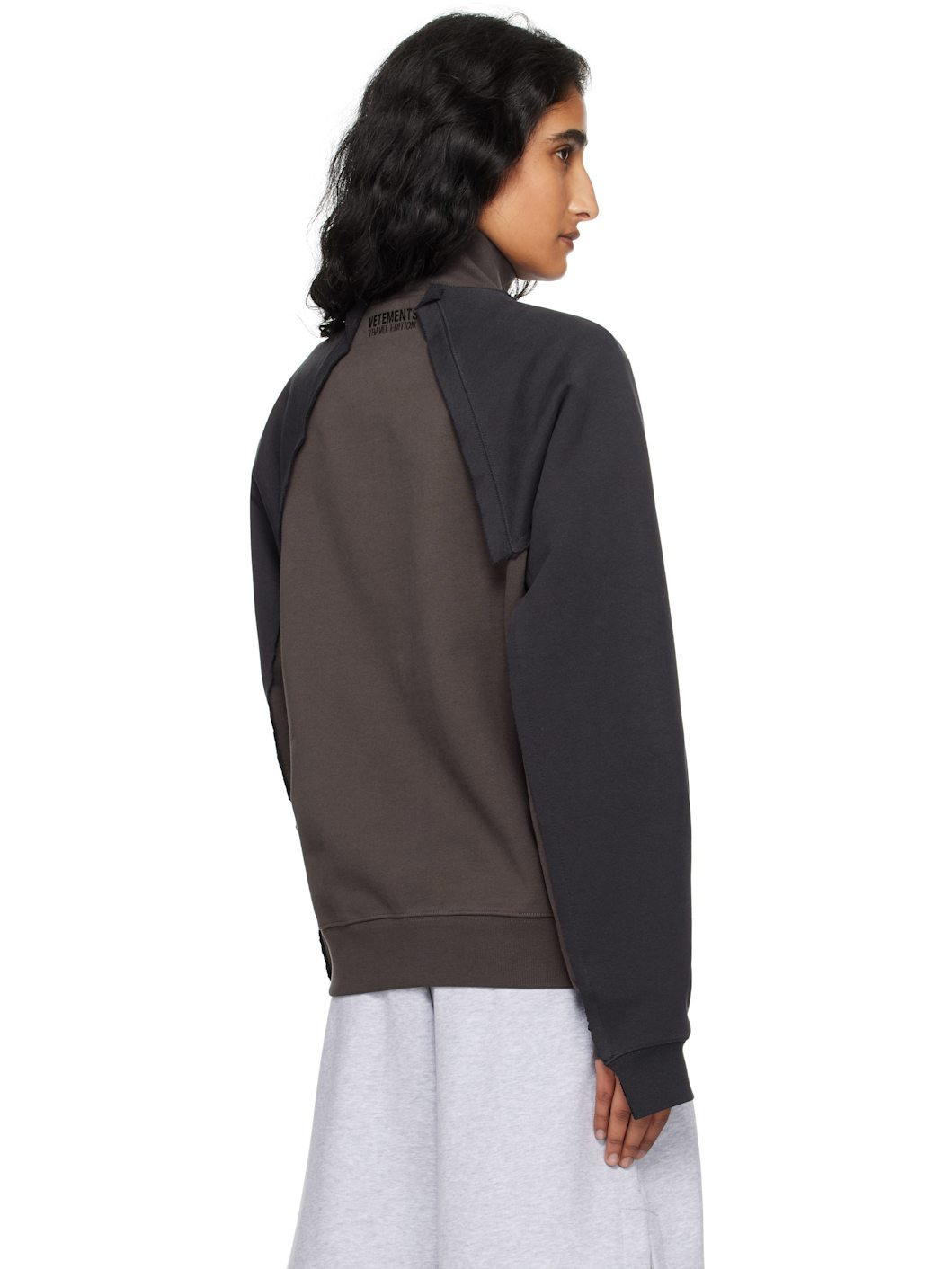 Brown Patched Zip-Up Jacket - 3