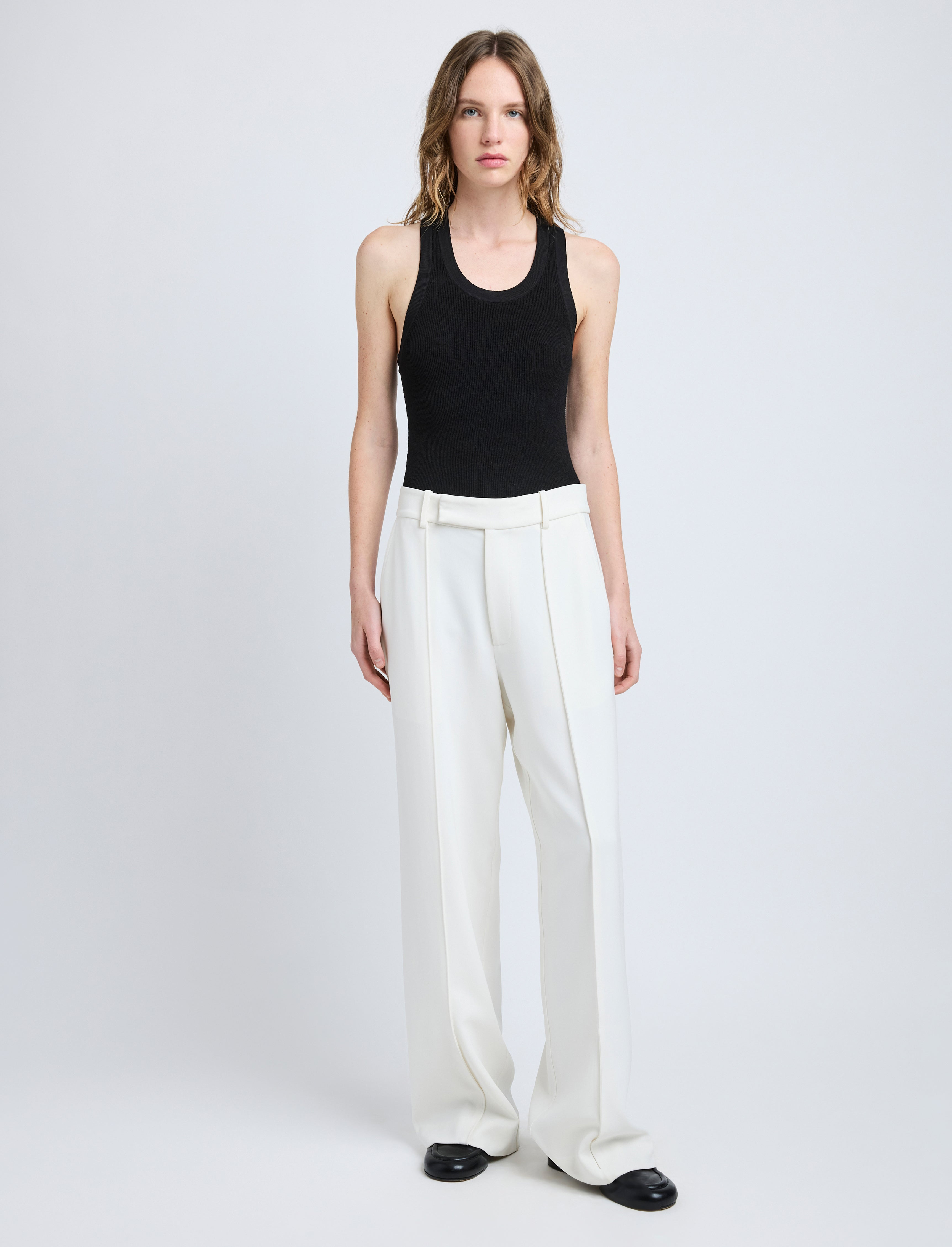 Weyes Pant in Matte Viscose Crepe - 2