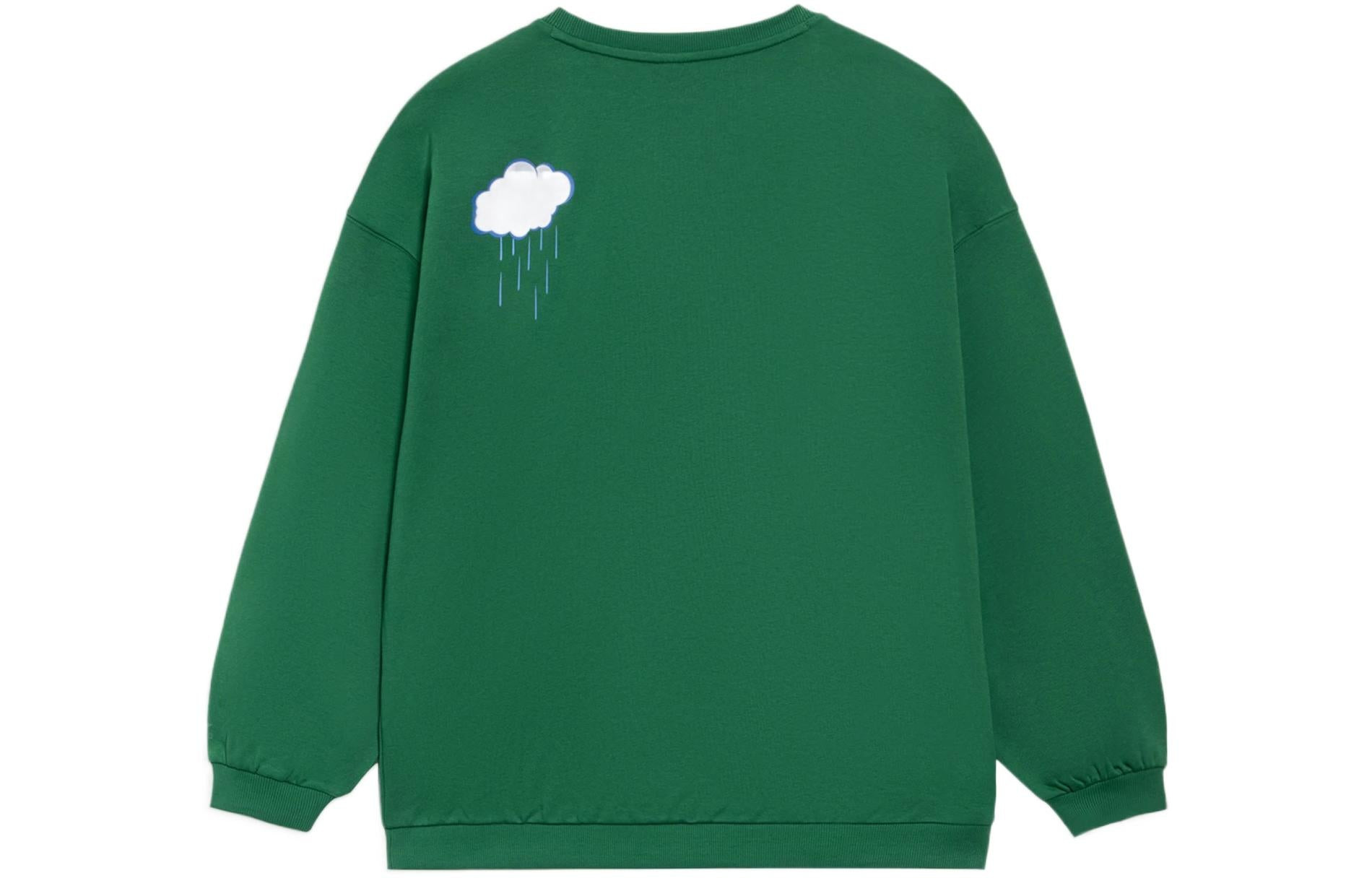 (WMNS) Li-Ning x Disney Donald Duck Graphic Sweatshirt 'Green' AWDS596-4 - 2