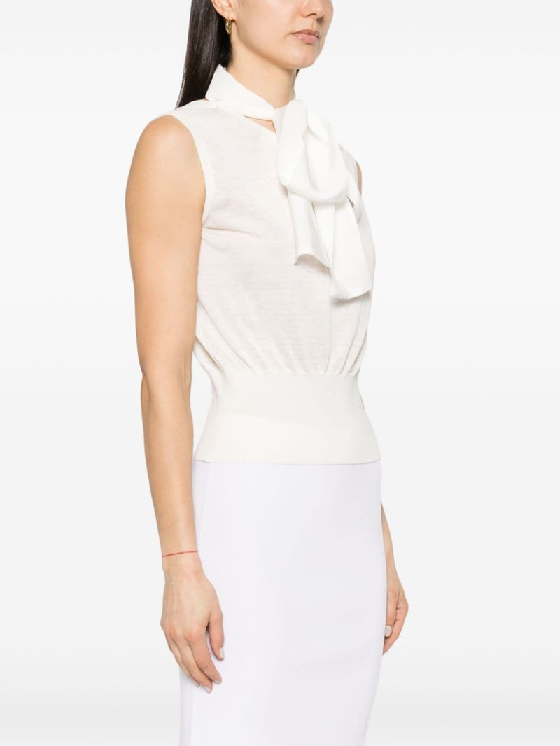 pussy-bow collar knitted top 3