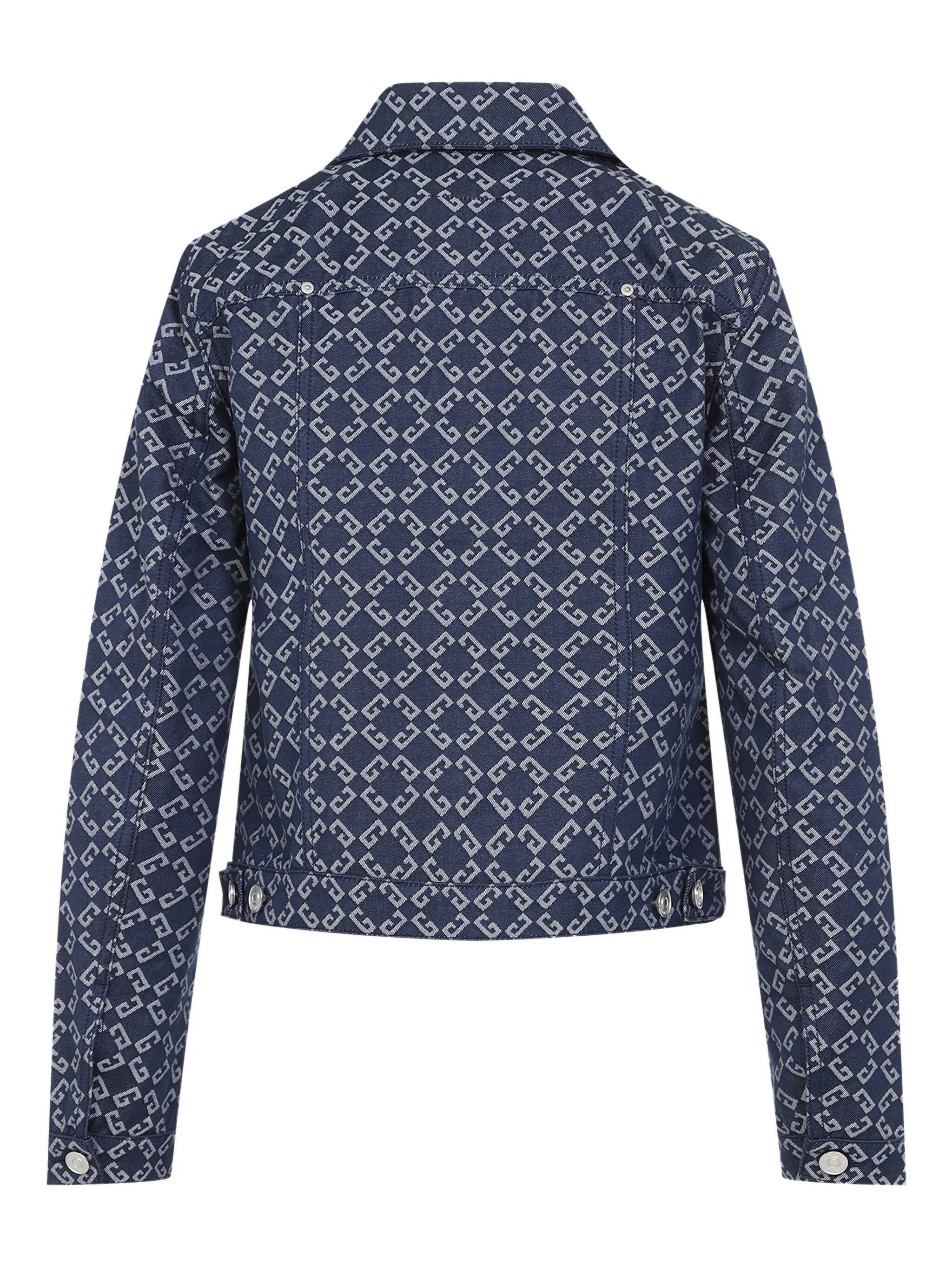 monogram-jacquard jacket - 2