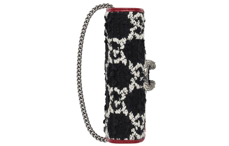 (WMNS) Gucci Dionysus Tiger Head Logo Chain Shoulder Messenger Bag Mini Black / Red 476432-HS8AN-116 5