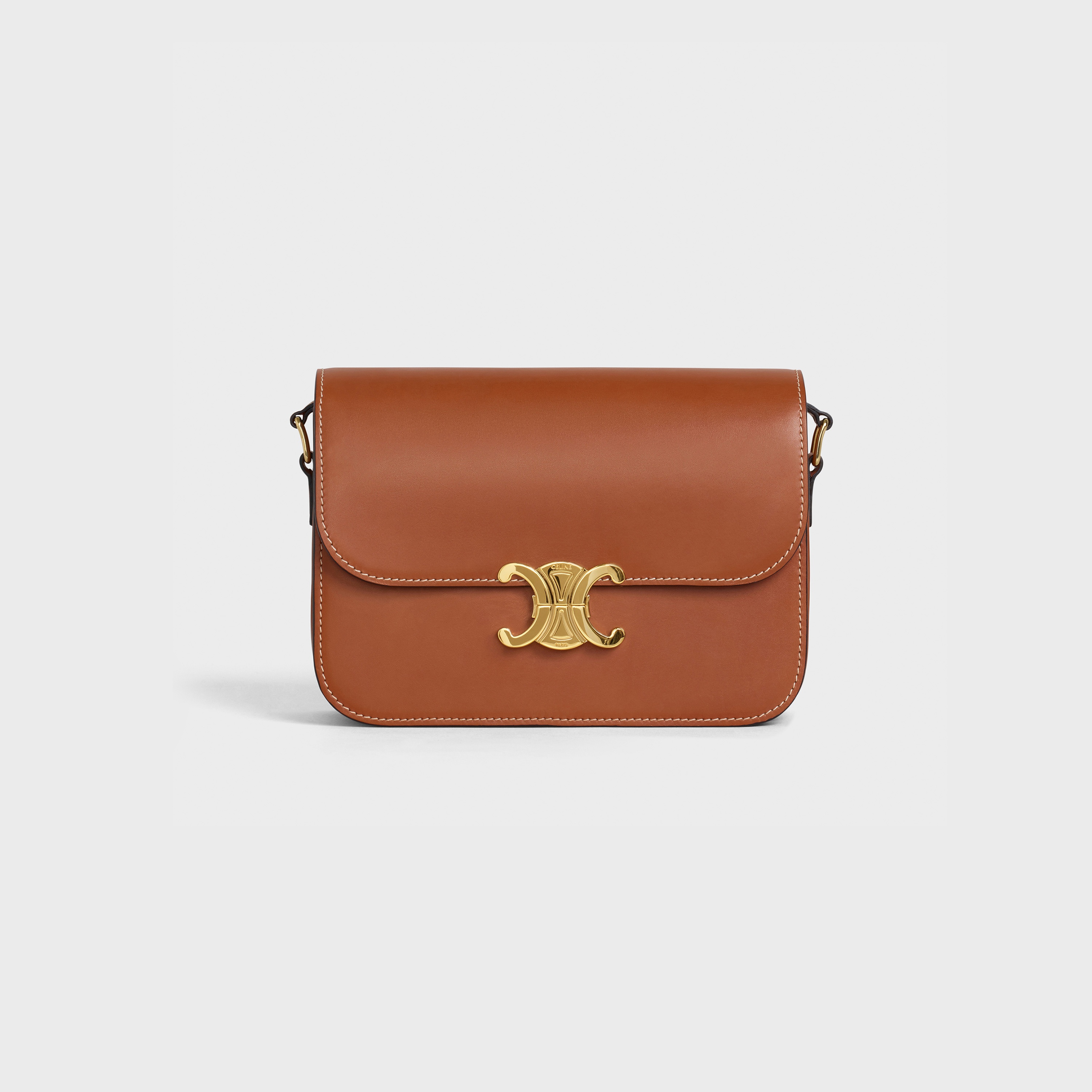 Medium Triomphe Bag in natural calfskin - 1