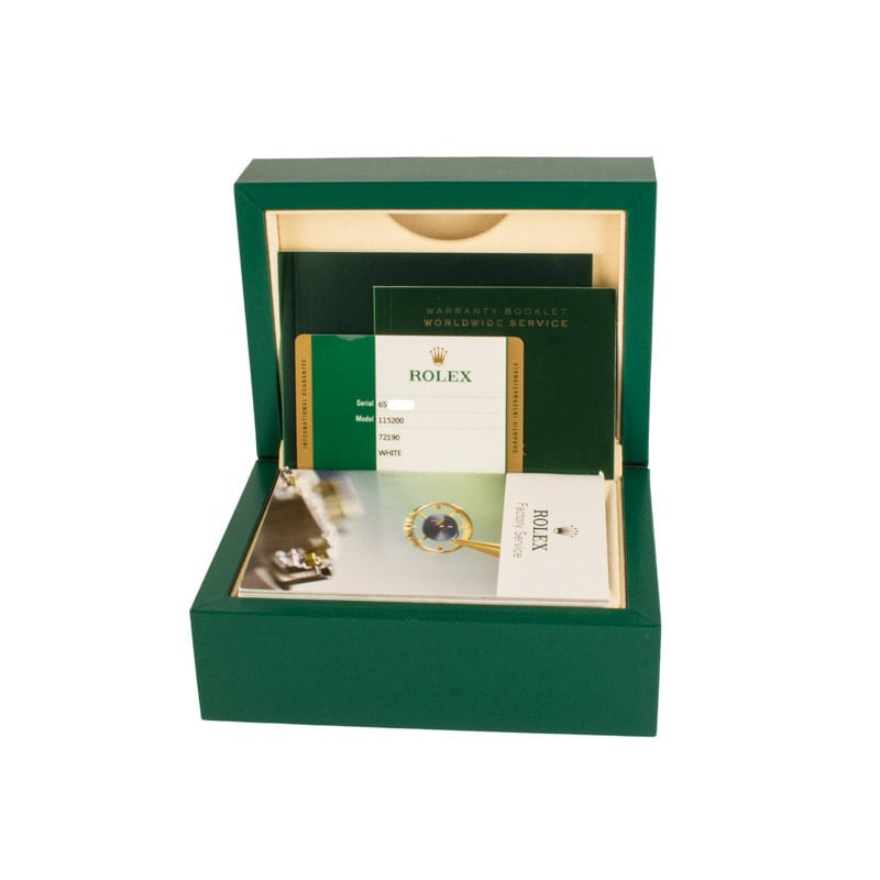 Pre-owned Rolex Date Ref 115200 White Dial - 4