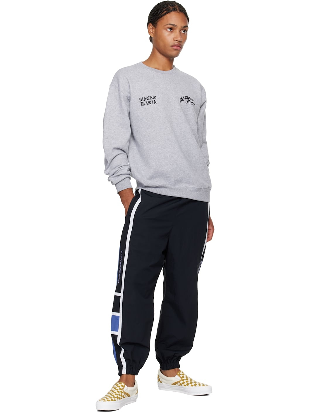 【WACKO MARIA】56 TATTOO STUDIO / CREW NECK SWEAT SHIRT 56TS-WM-SS03] Wacko Maria X 56 Tattoo Studio Crewneck