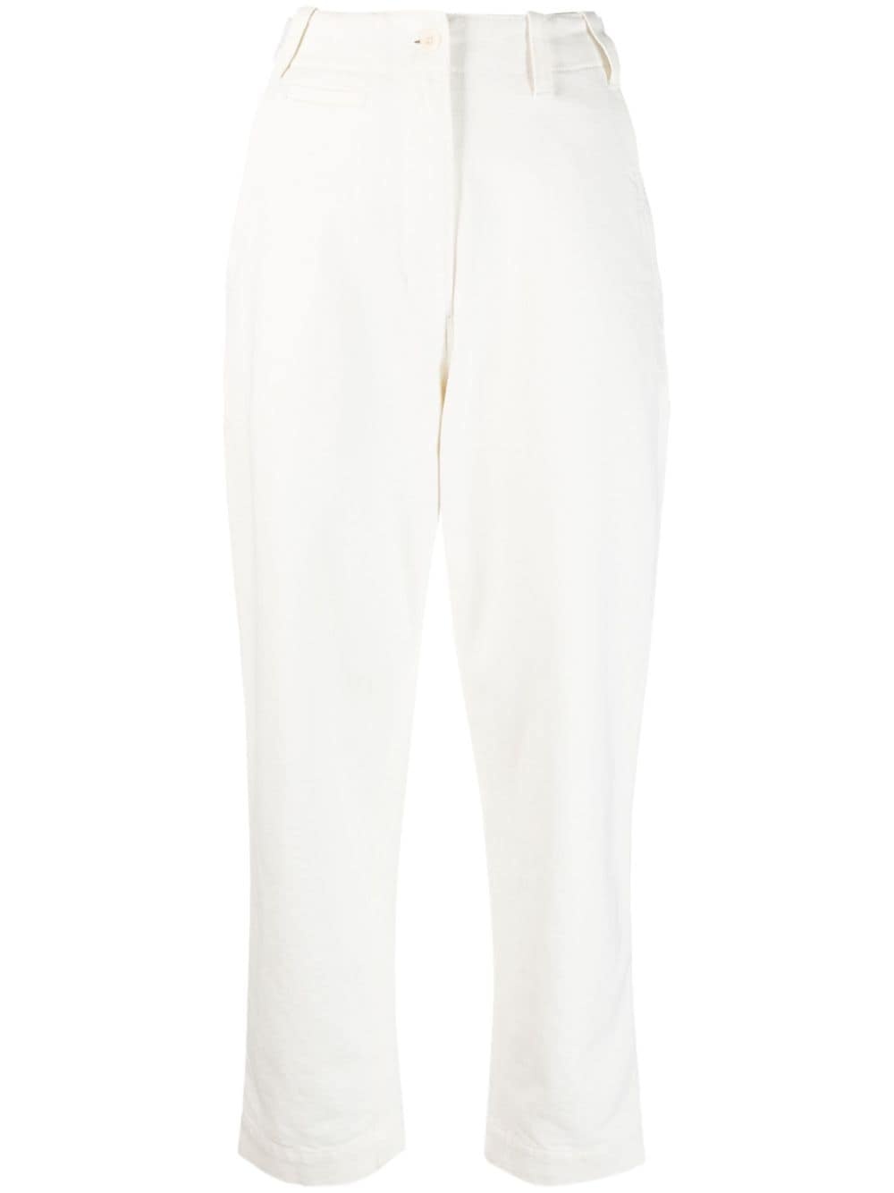 high-waisted tapered trousers - 1