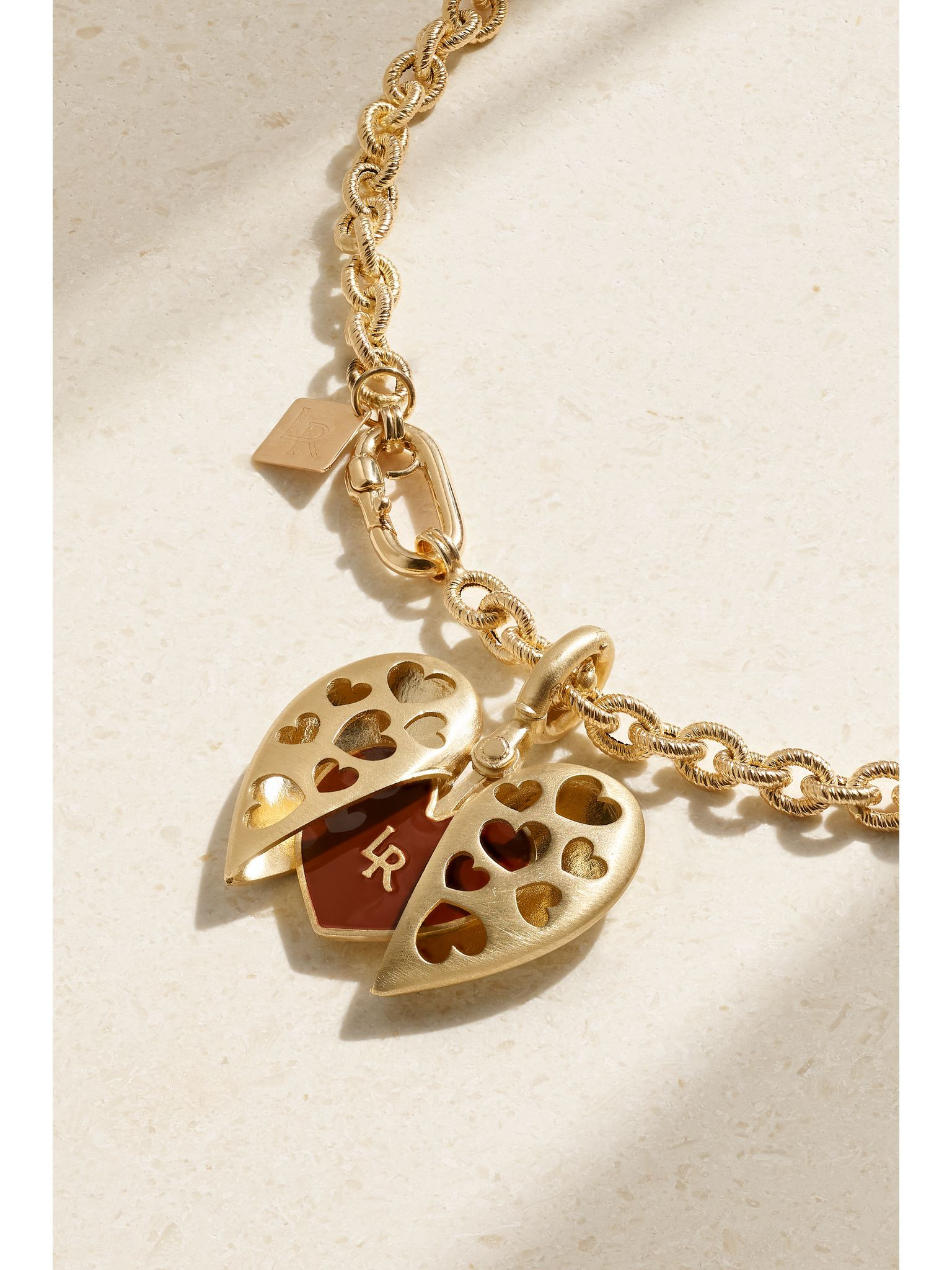 14-karat gold and enamel necklace Gold - 3