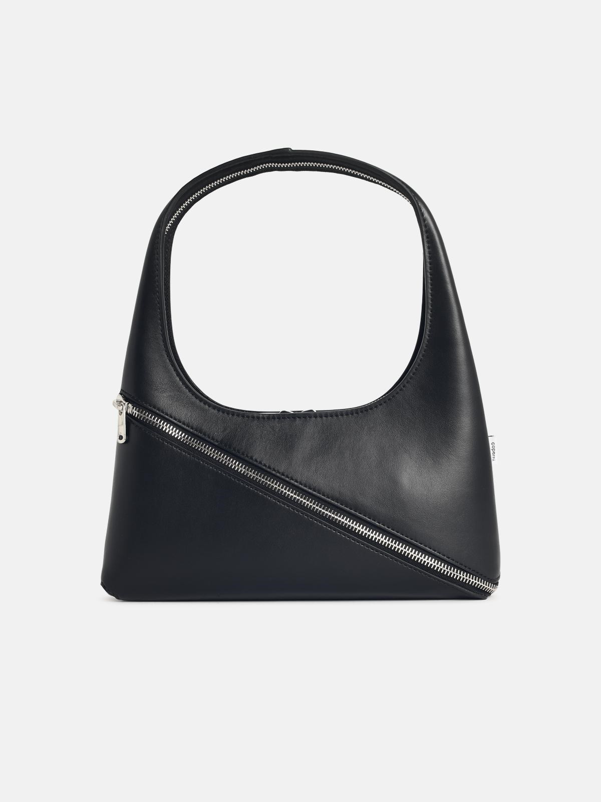 'BAGUETTE' BLACK LEATHER BAG - 3