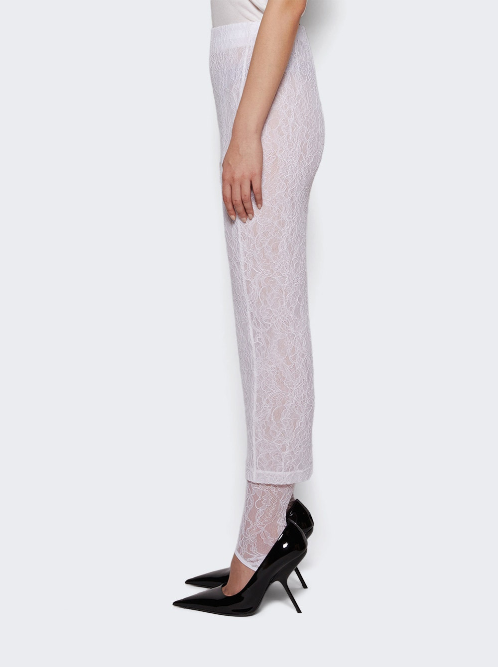Lace Tube Skirt White - 3