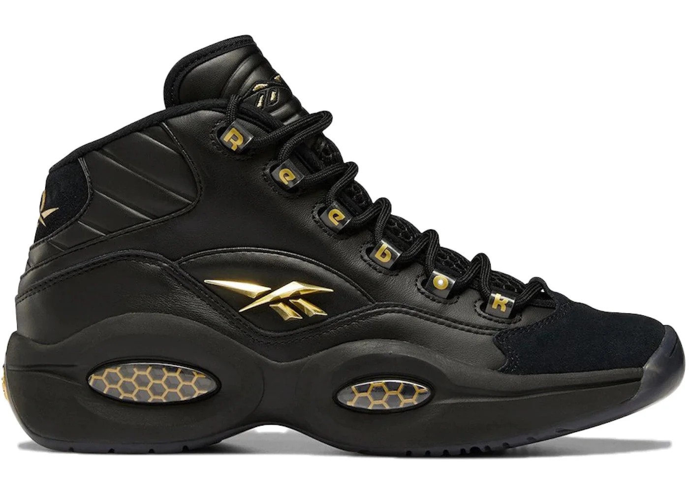 Reebok Question Mid Black Gold - 1