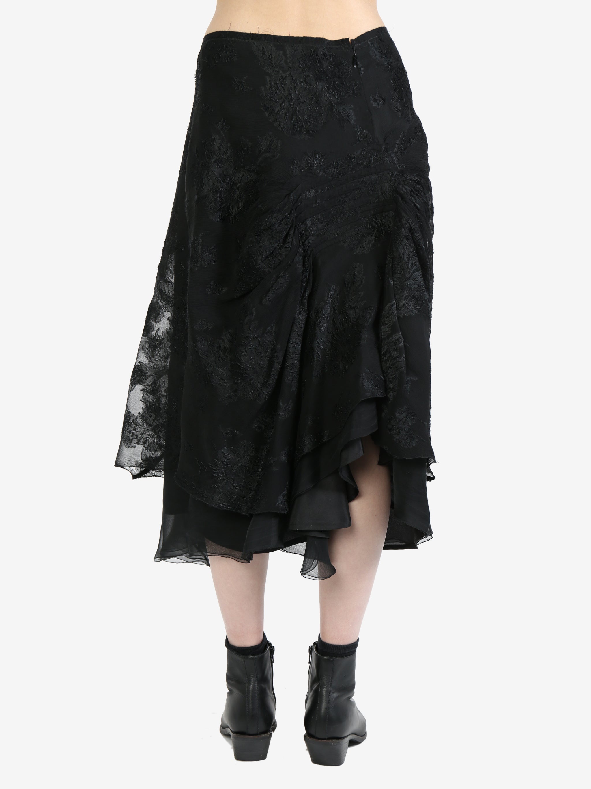 MARC LE BIHAN Women Plis Dos Fleurs Skirt - 3