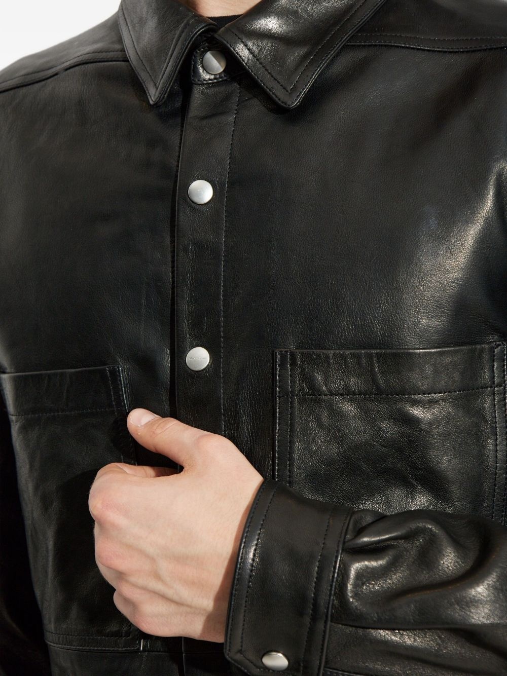 button-fastening flap-pocket shirt - 5