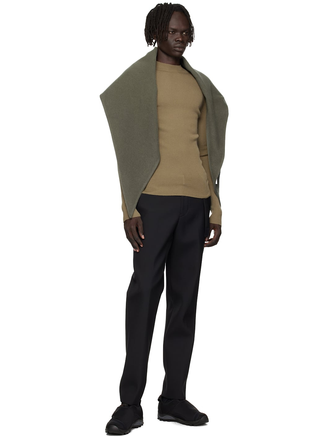 Khaki Losange Scarf - 3