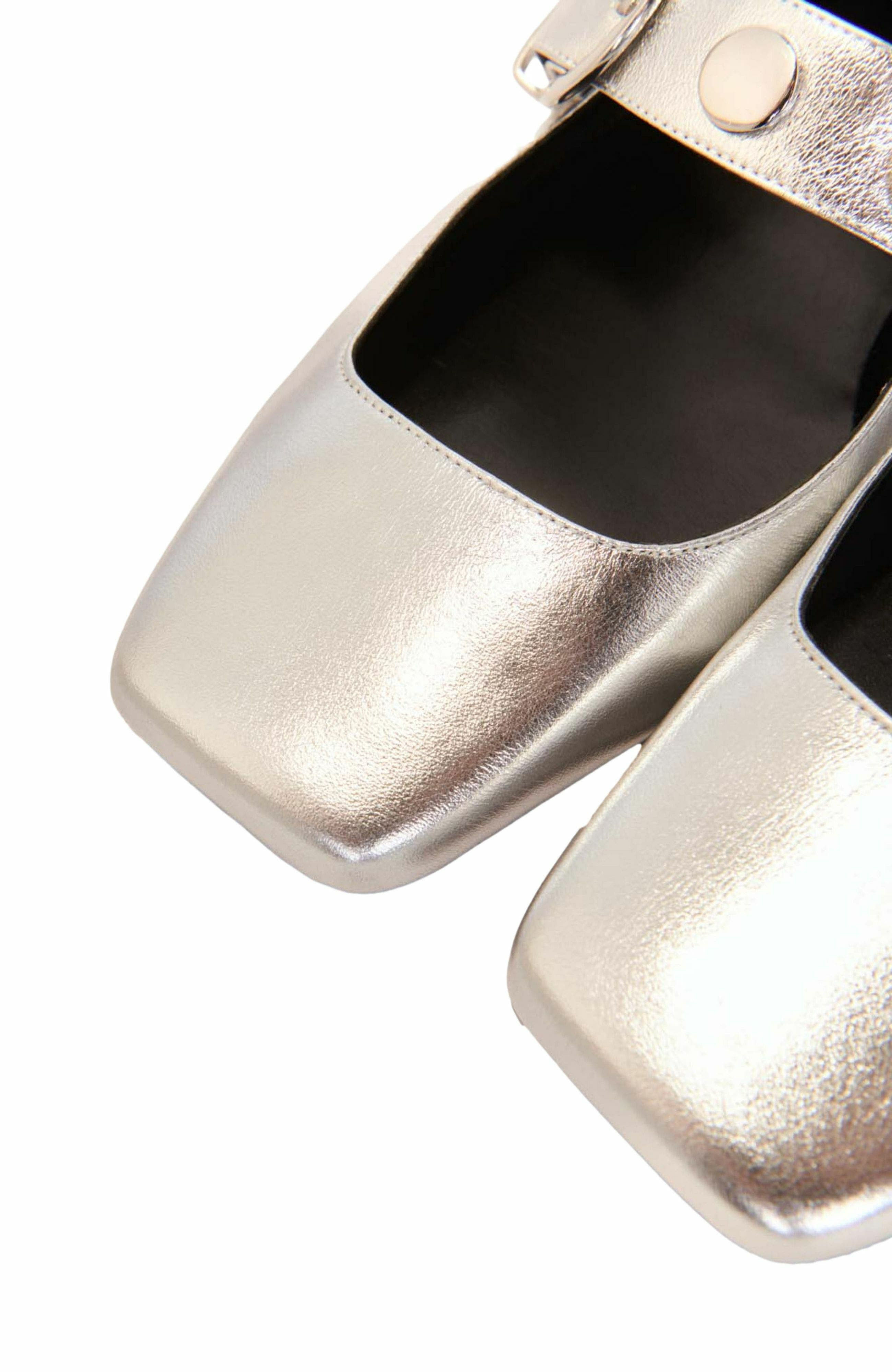 maje Metallic leather Mary Janes in Silver at Nordstrom - 6