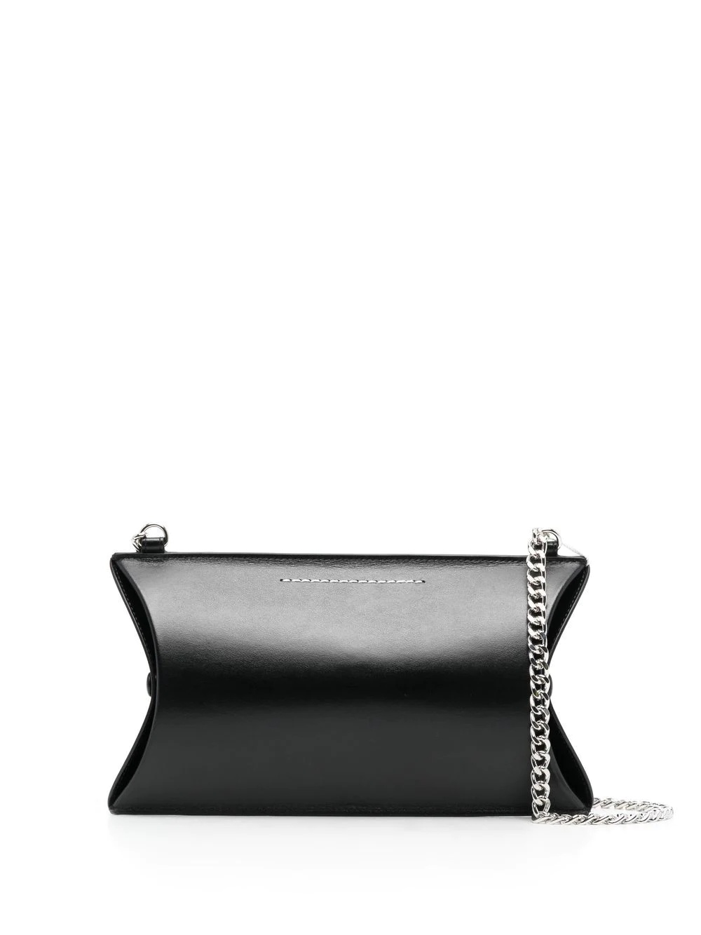 contrast-stitch leather crossbody bag - 1