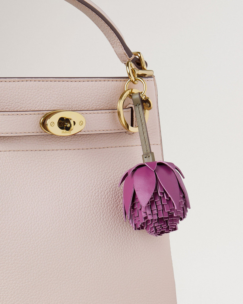 Mulberry Flower Keyring Pom Pom Orchid Bloom Mixed Material outlook