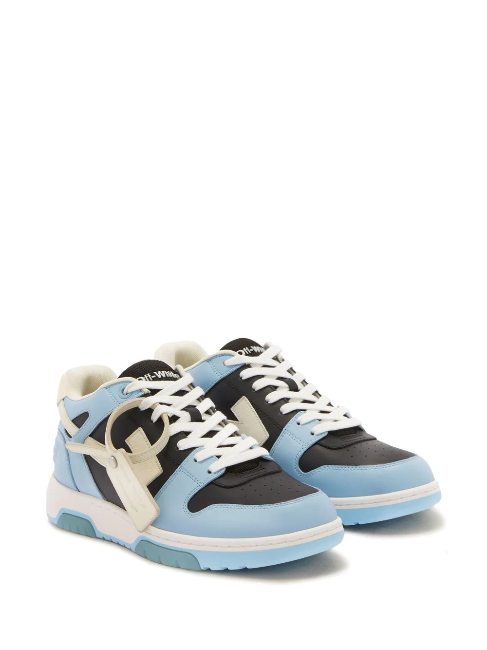 panelled lace-up sneakers - 2