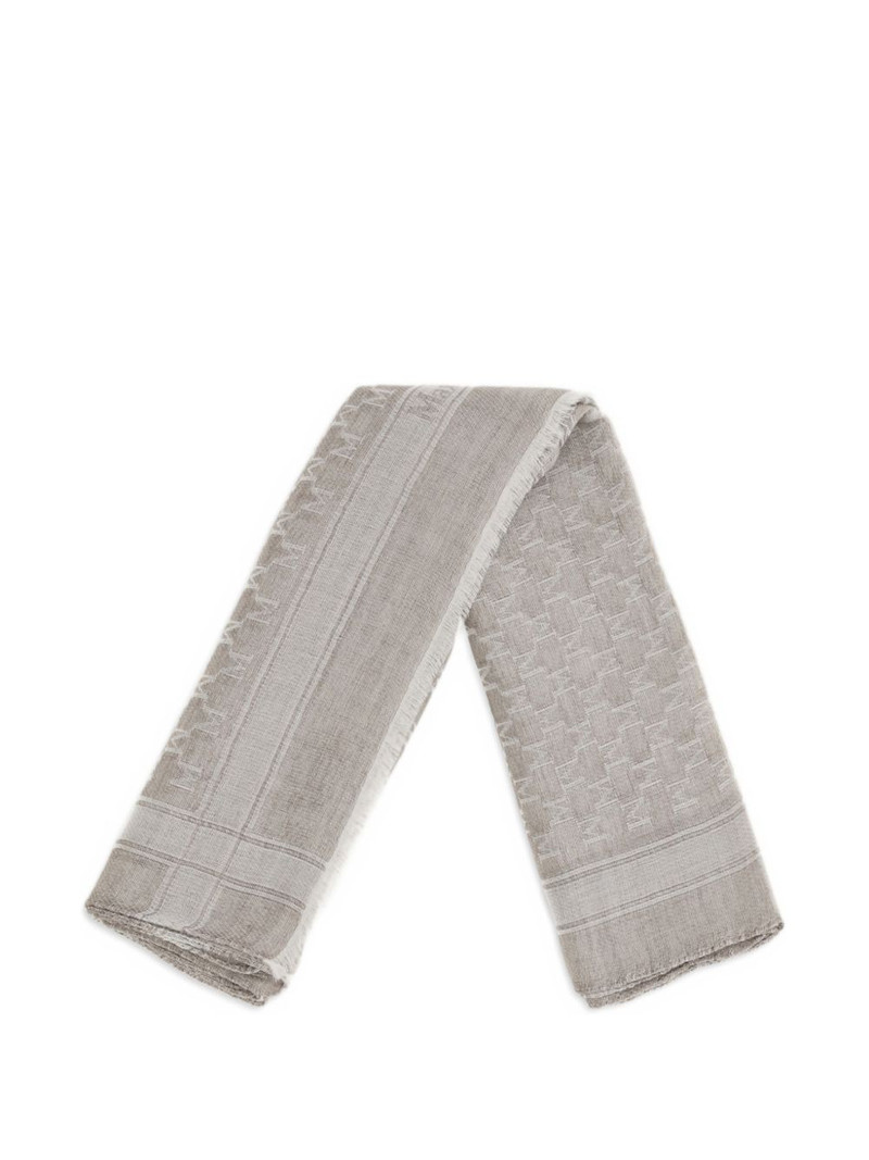 Max Mara logo pattern scarf outlook