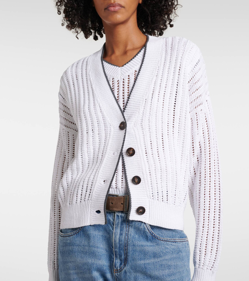 Ribbed-knit cotton cardigan 4