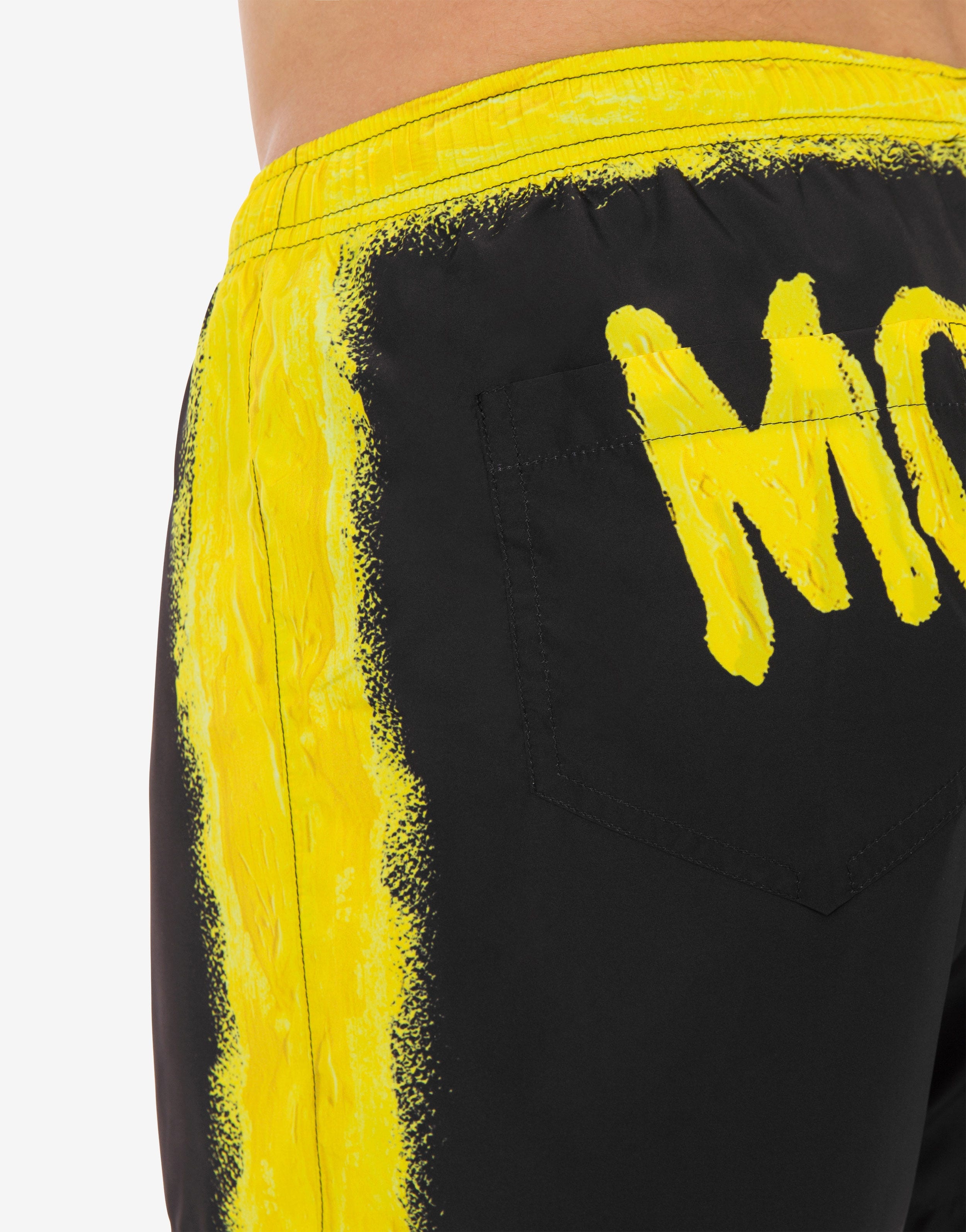 MOSCHINO PAINT NYLON SWIM TRUNKS - 4