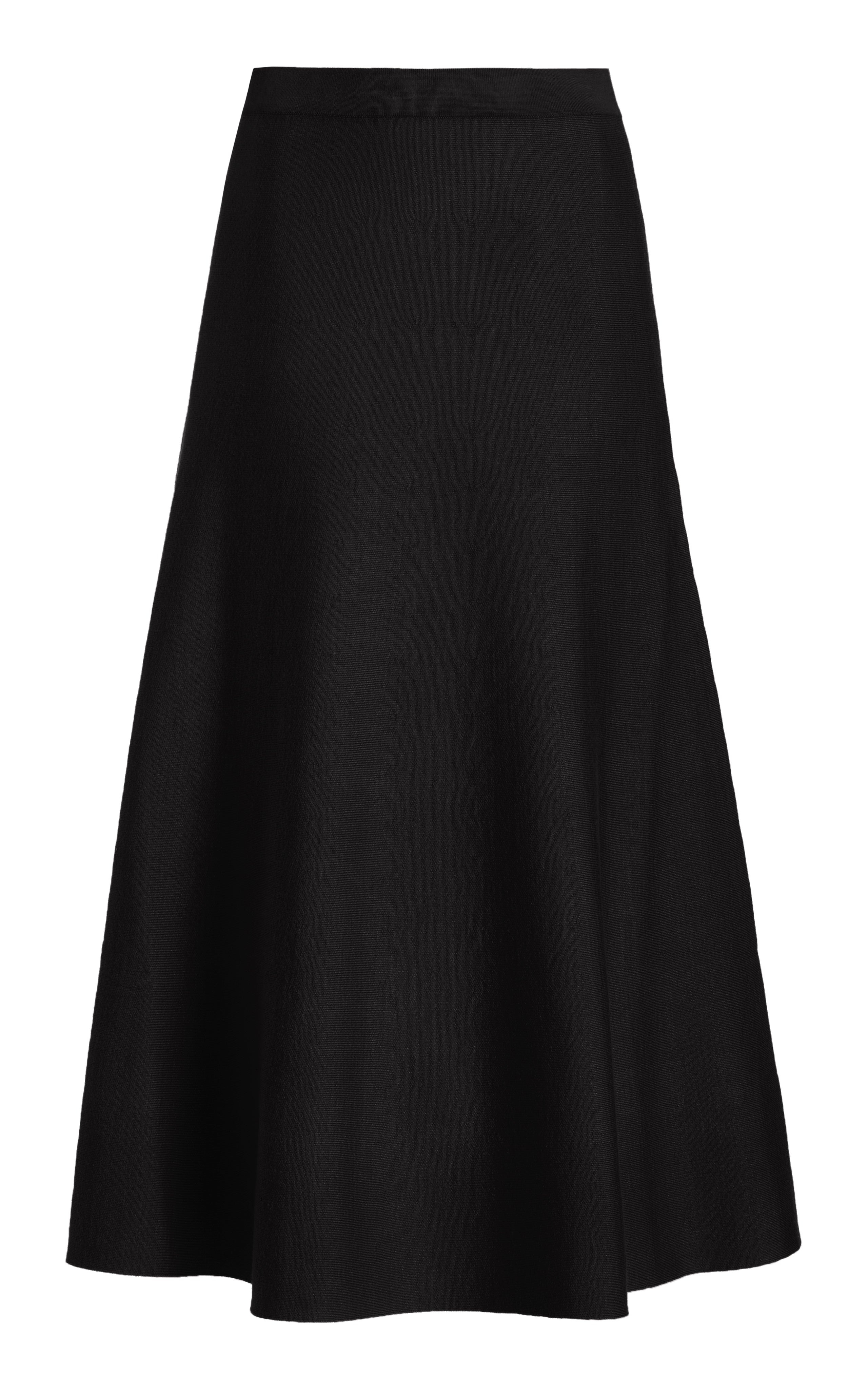 Freddie Skirt in Black Cashmere Wool - 1