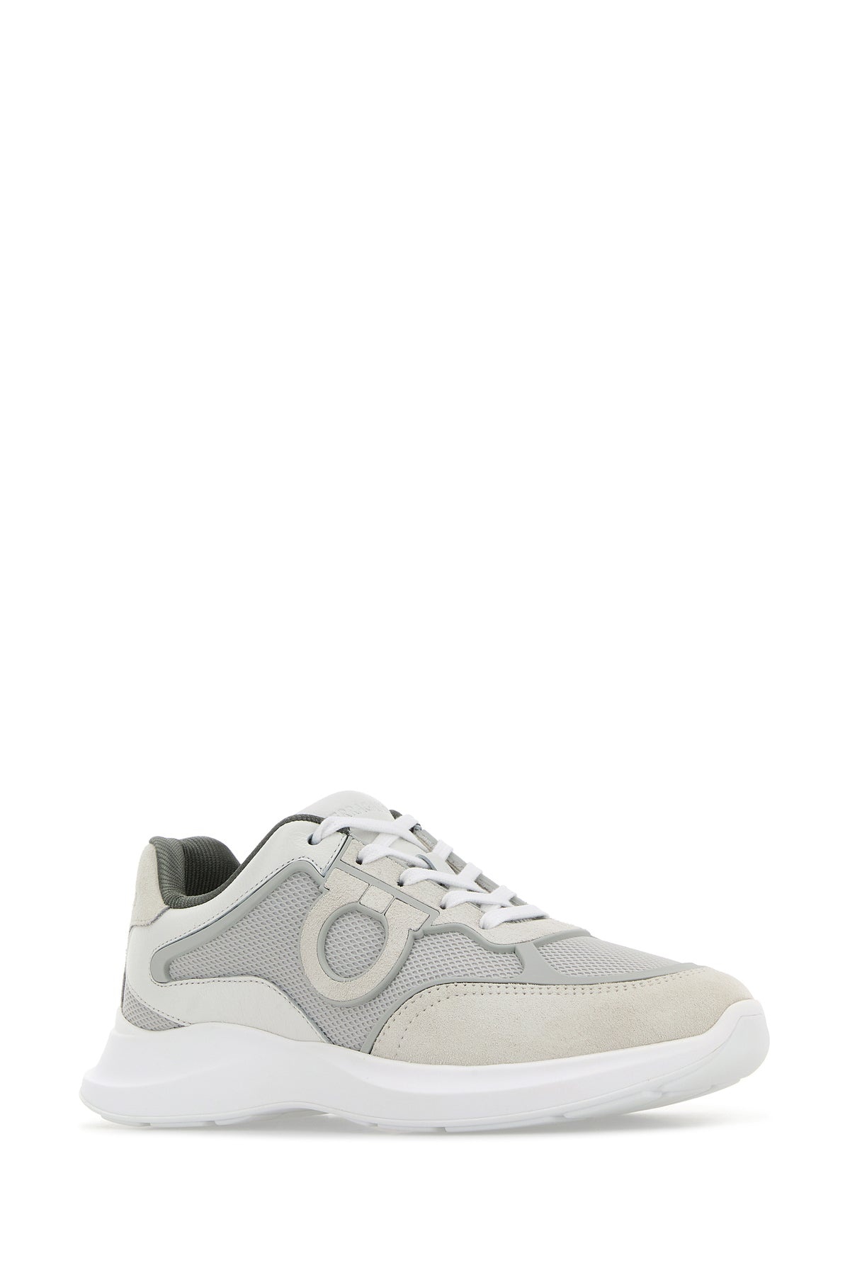 White leather and mesh Bay Man sneakers - 2