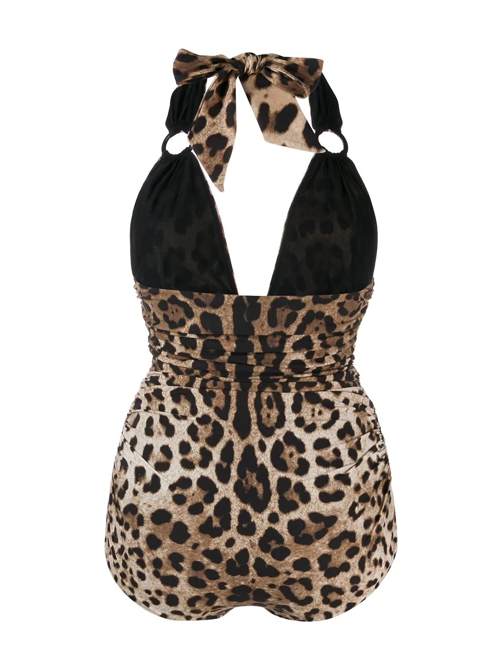 leopard print one-piece swimsuit - 2