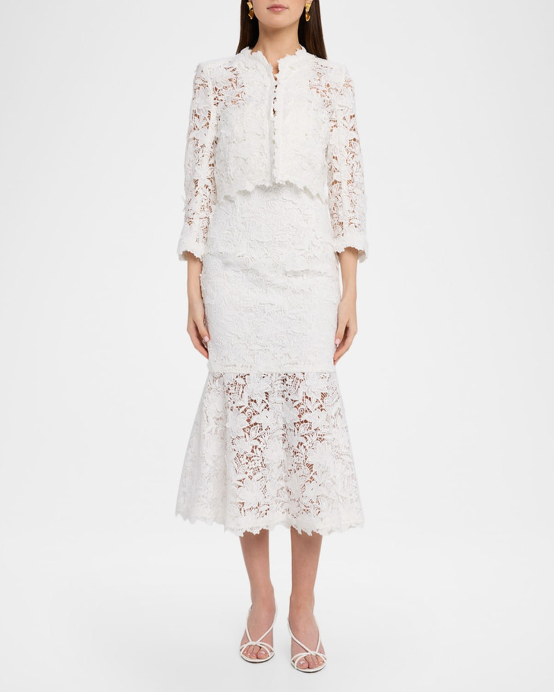GENERATION LOVE Myra 3D Butterfly Lace Guipure Cropped Jacket outlook