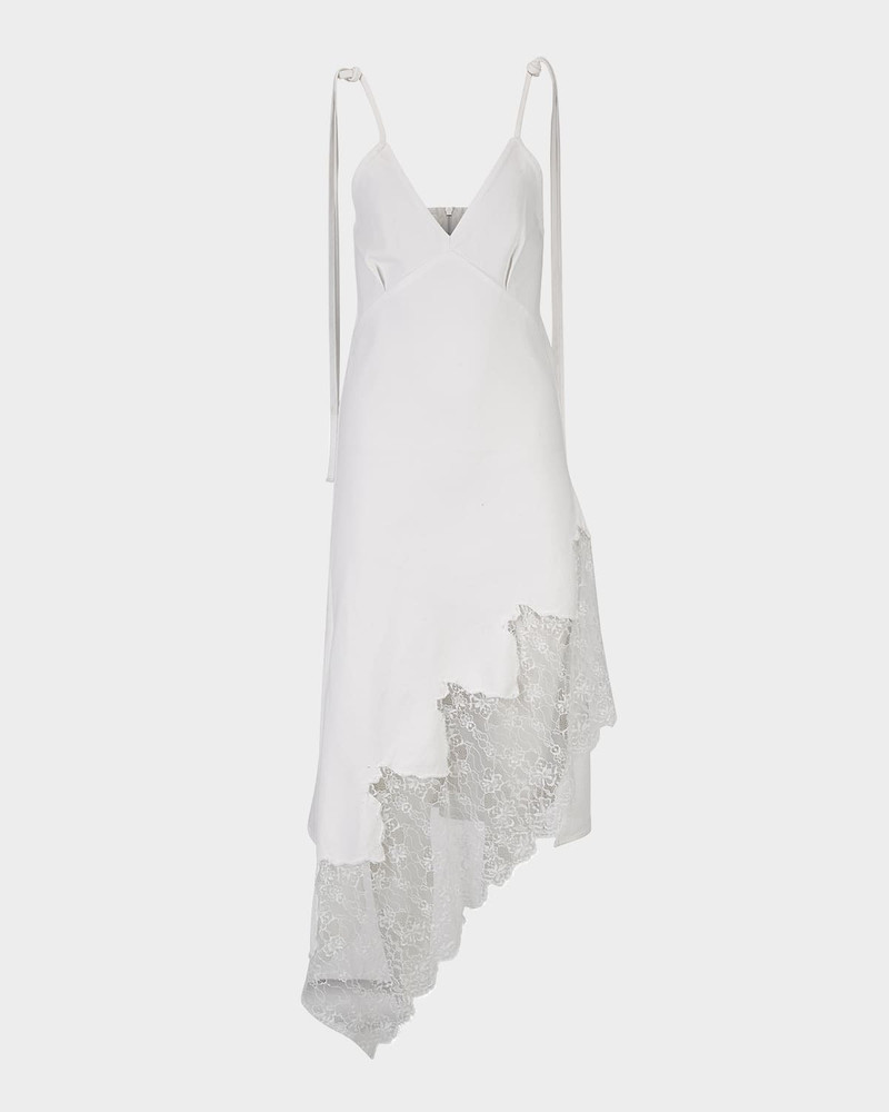 Strappy Denim and Lace Midi Dress 1