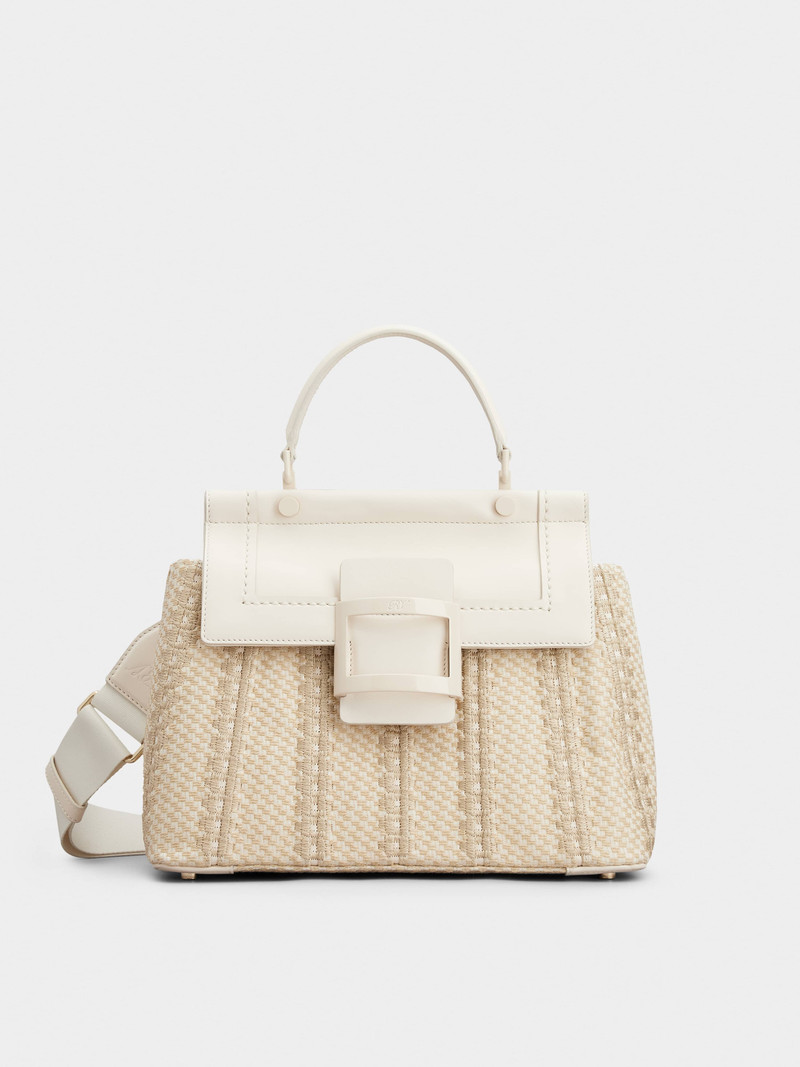 Viv' Cabas Panier Lacquered Buckle Bag in Fabric 1