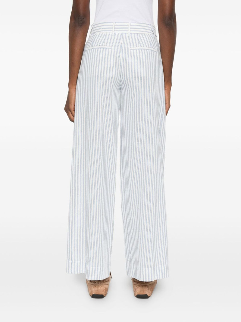 striped pleated trousers 4