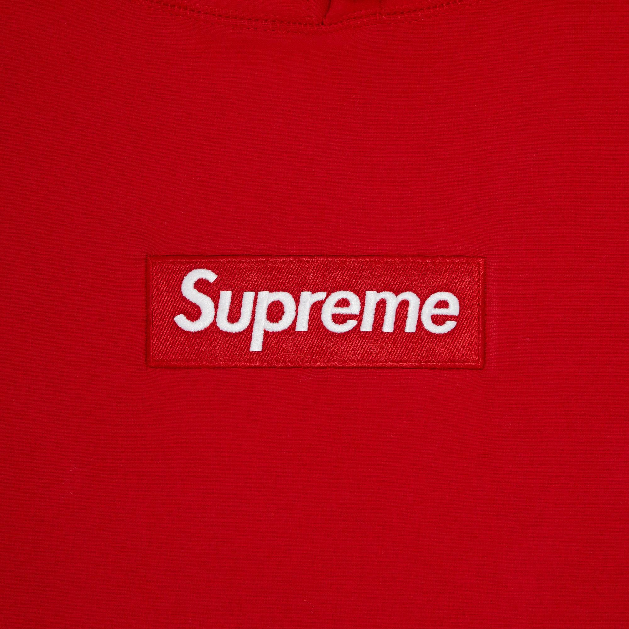 Supreme Box Logo Hooded Sweatshirt 'Red' - 2