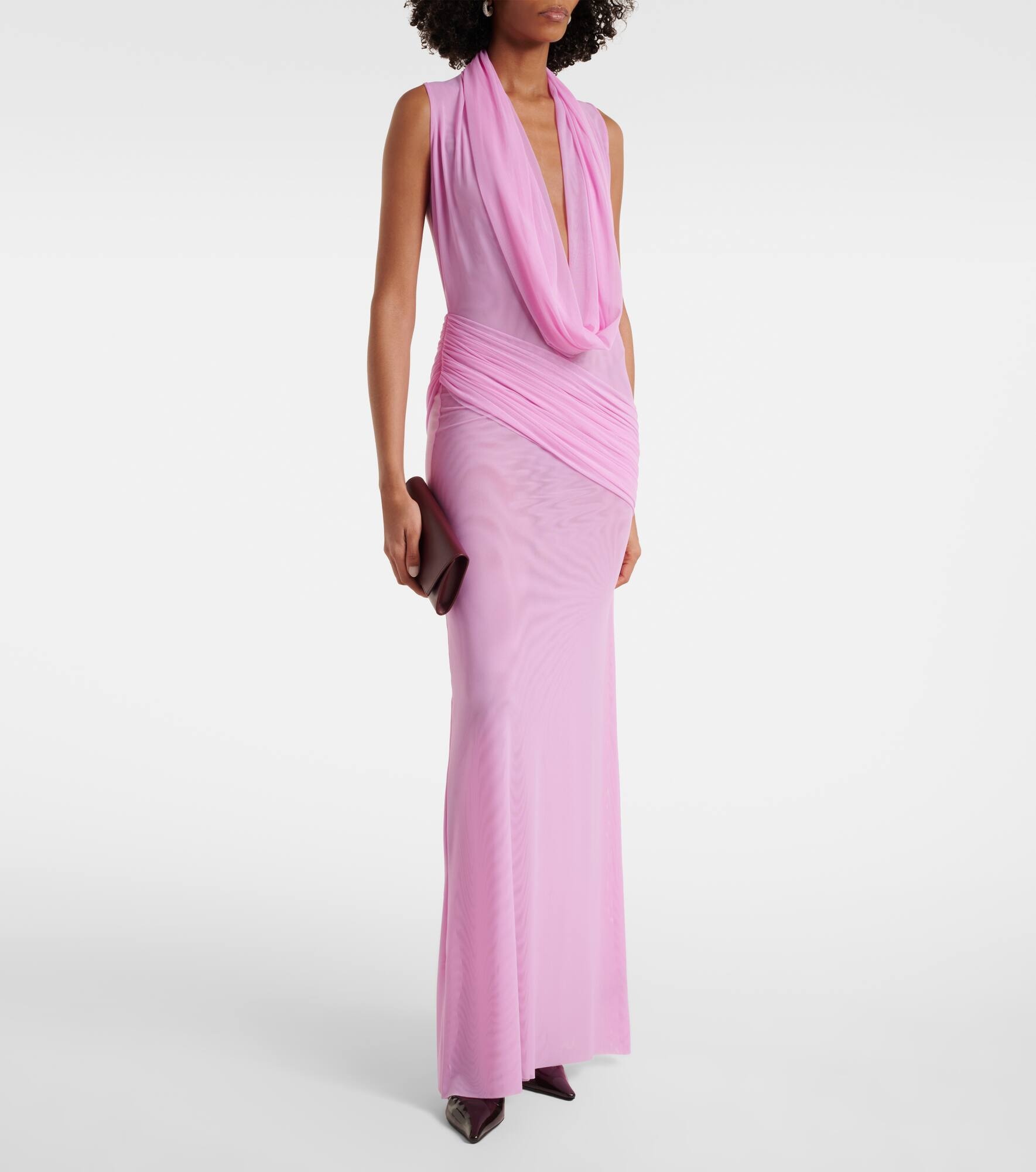 Semi-sheer gown - 2