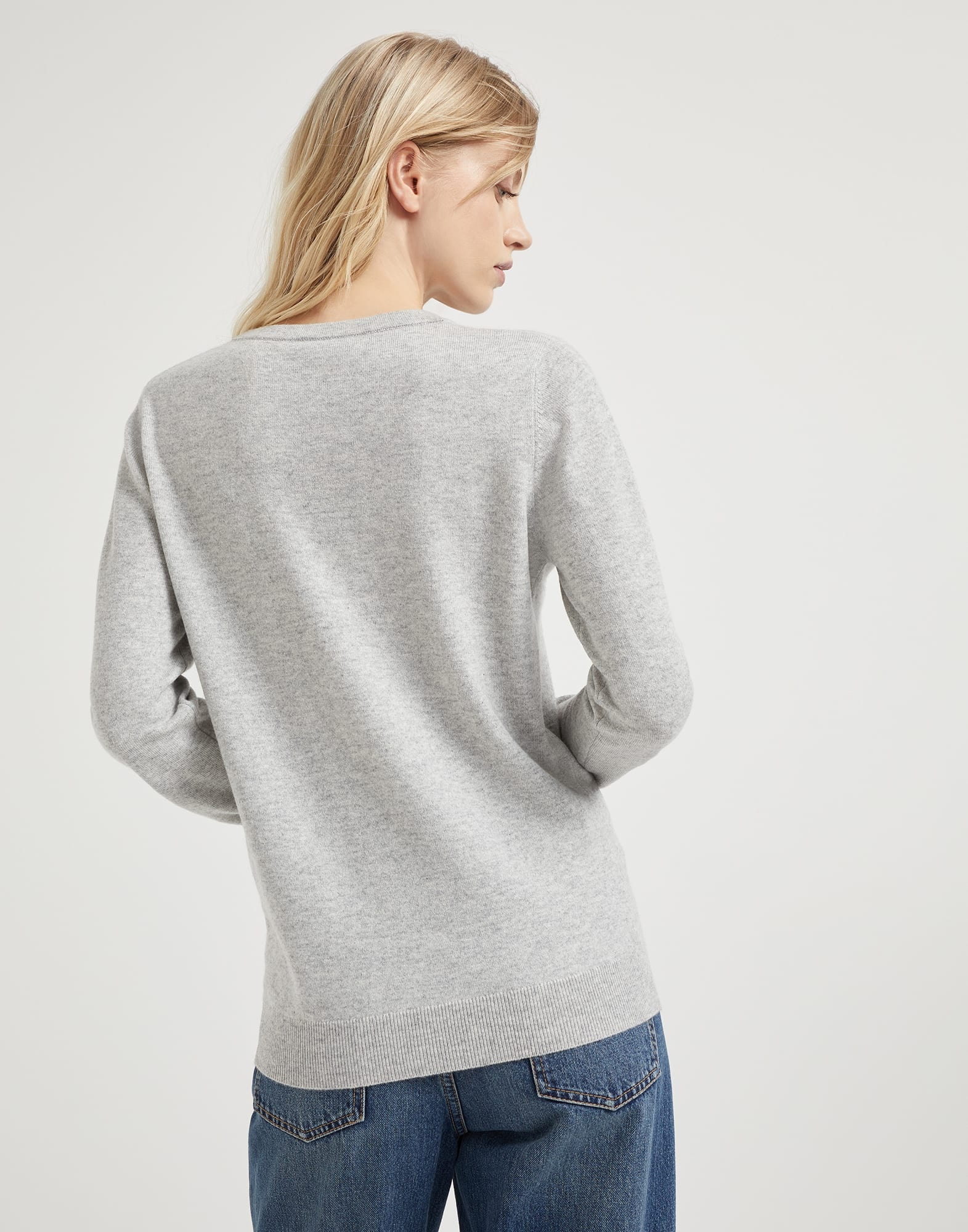 Cashmere sweater with monili - 2