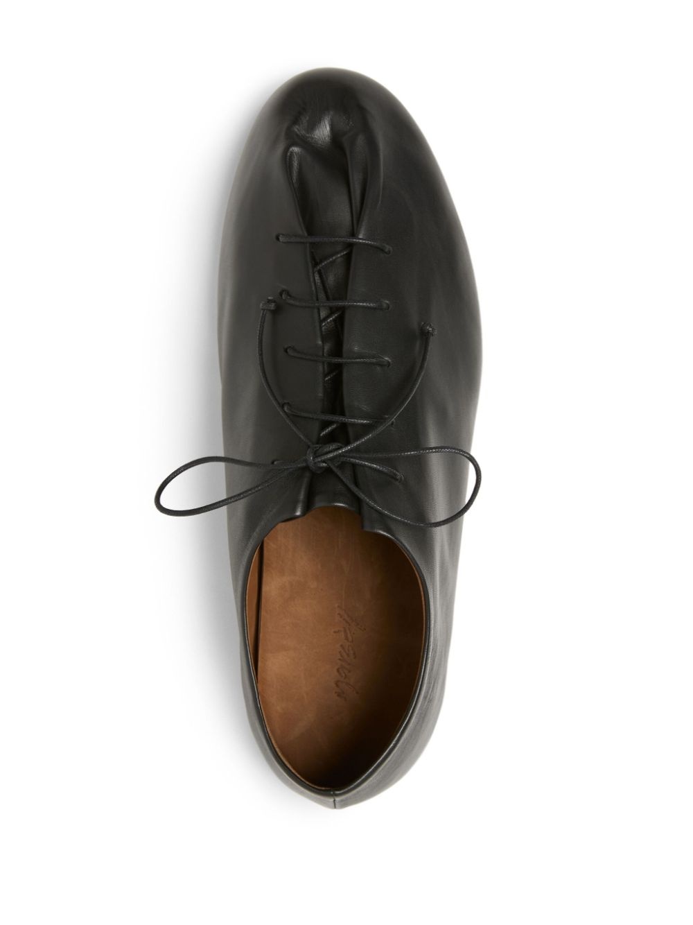 leather lace-up derby shoes - 3