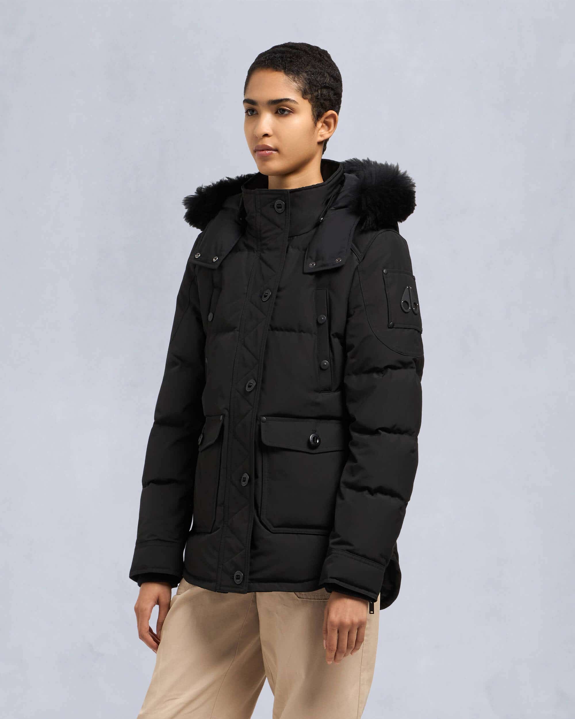 MOOSE KNUCKLES ONYX ANGUILLE SHEARLING JACKET | REVERSIBLE