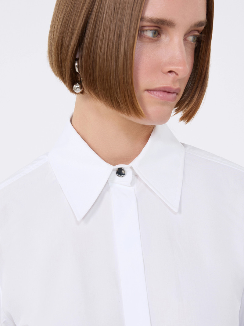 COBEA Cotton poplin shirt - OPTICAL WHITE 6