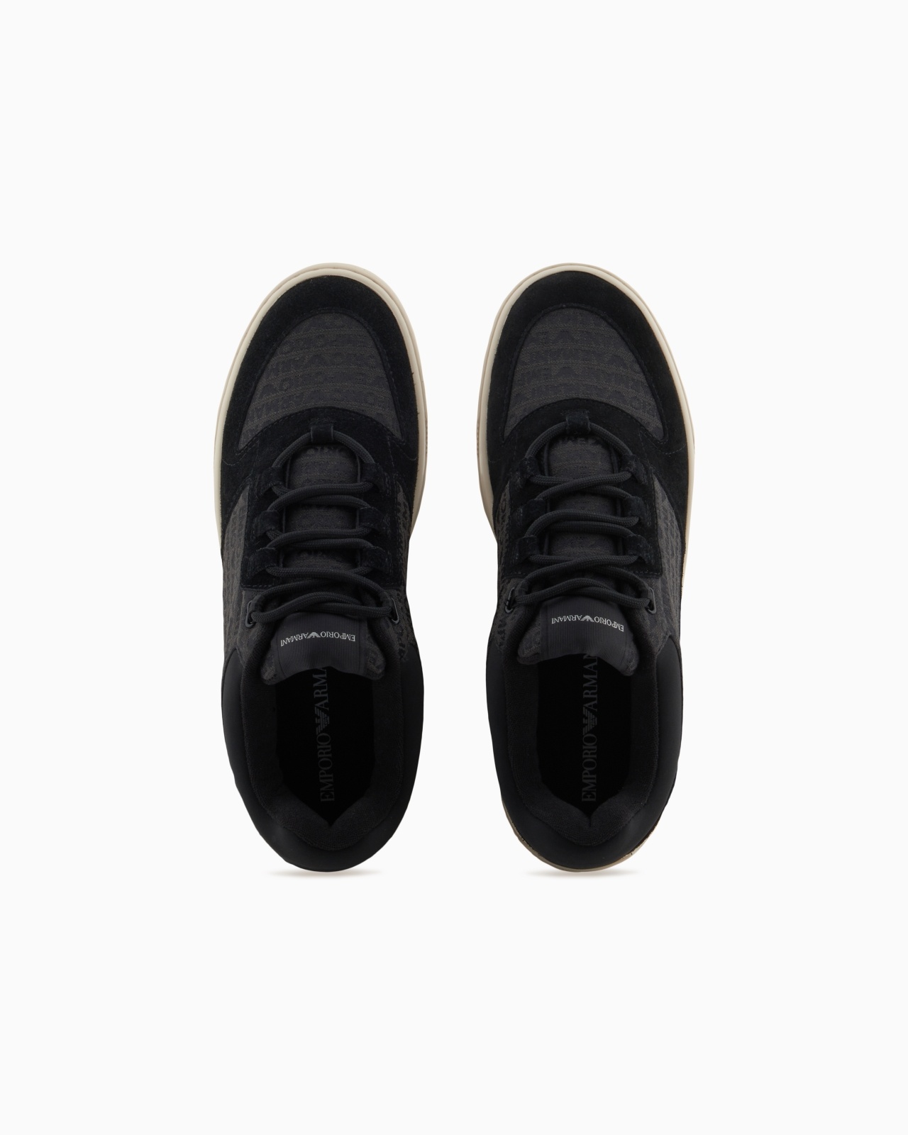 SNEAKERS IN SUEDE AND JACQUARD WITH LOGO LETTERING - 3