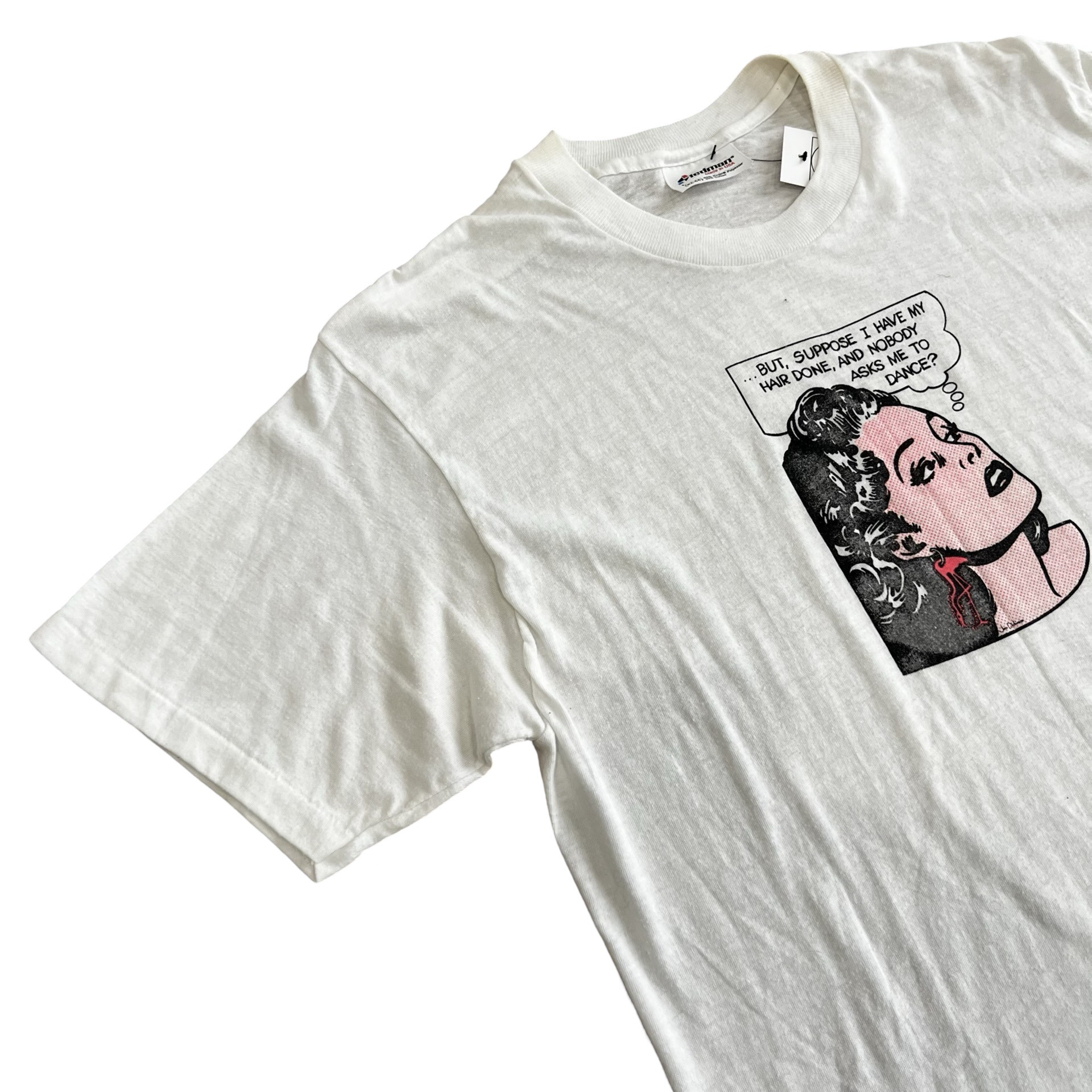 Final Blow - Vintage Pop Art Asks me to Dance T-Shirt SZ L - 4