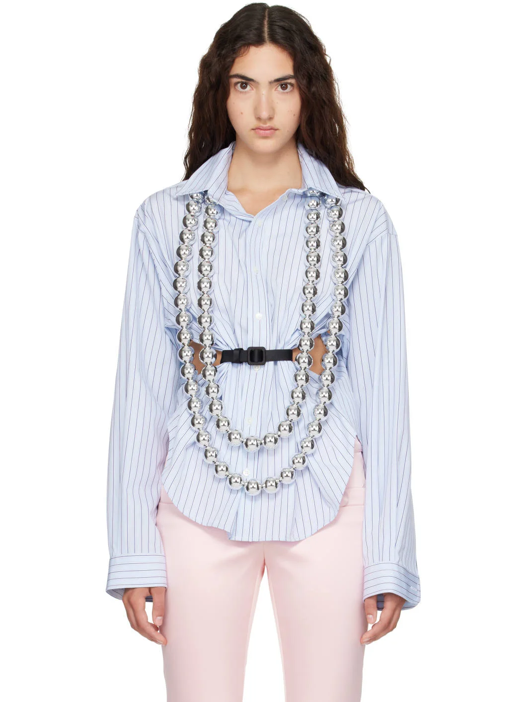 Blue Belted Shirt - 1