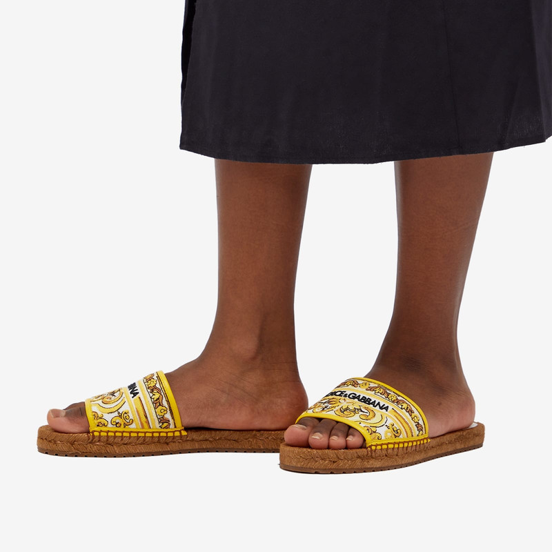 Dolce & Gabbana Raffia and Printed Espadrille 6