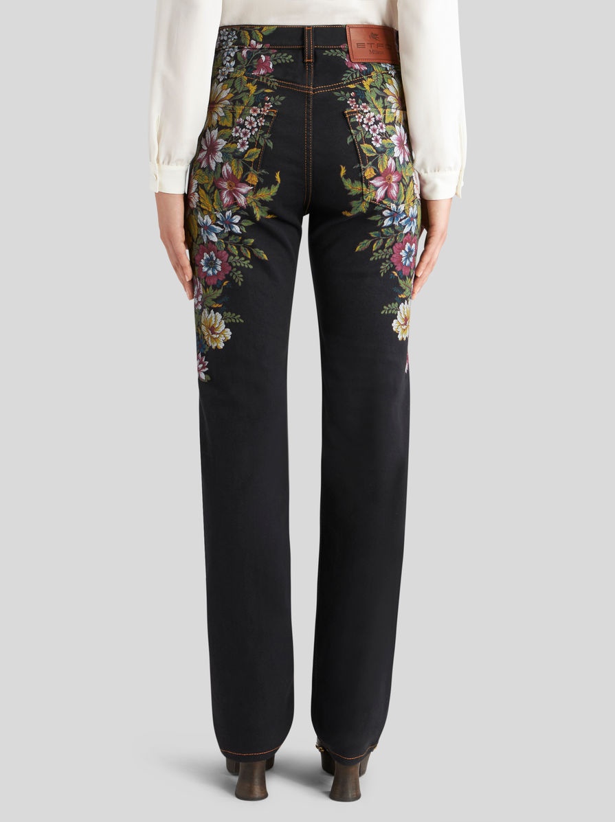 SKINNY JEANS WITH FLORAL PRINT - 5