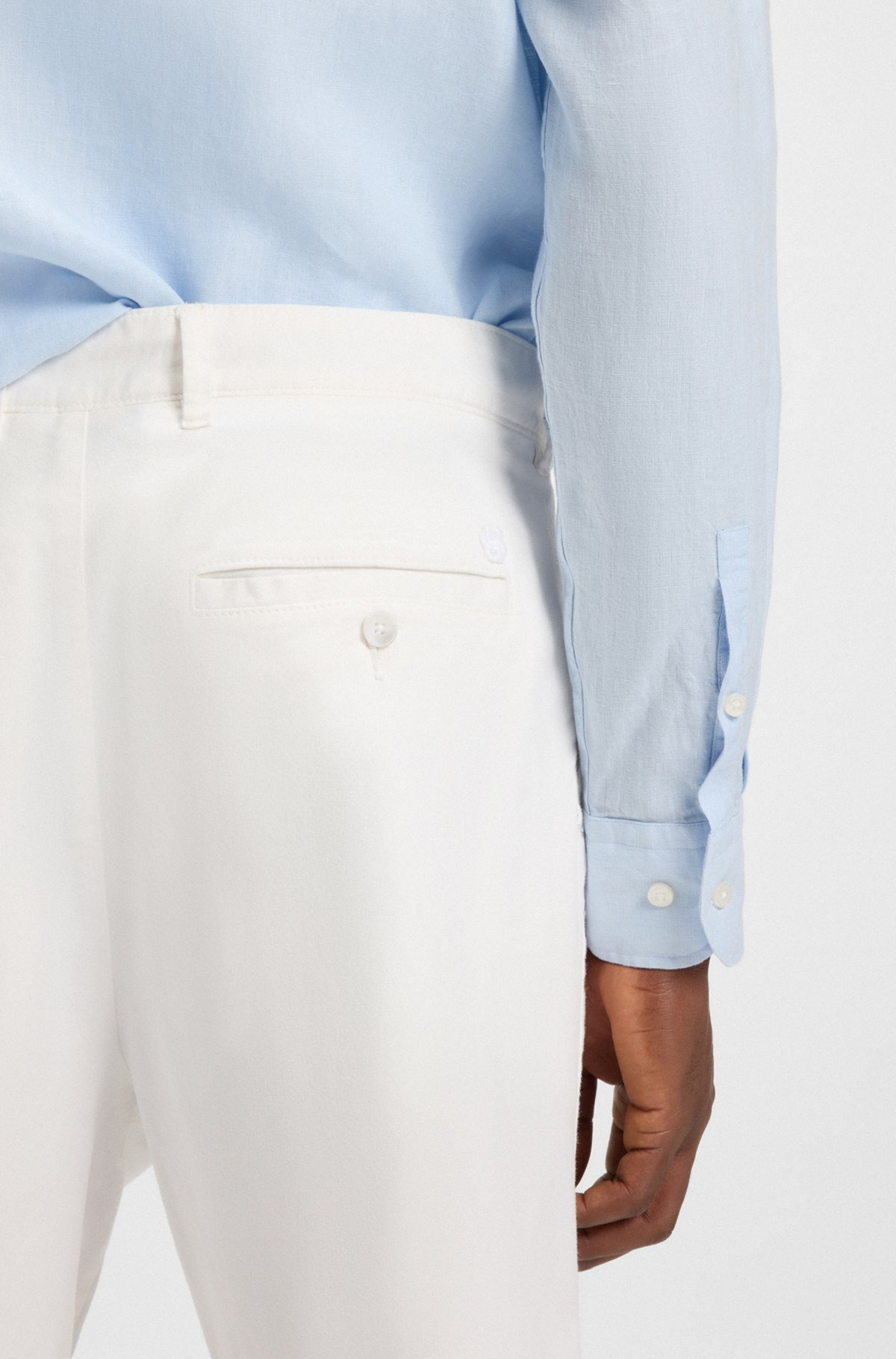 RELAXED-FIT SHORTS IN STRETCH-COTTON TWILL - 5