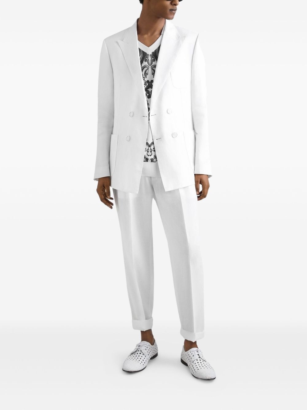 linen tapered trousers - 2