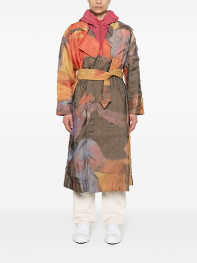 KidSuper abstract-print trench coat outlook
